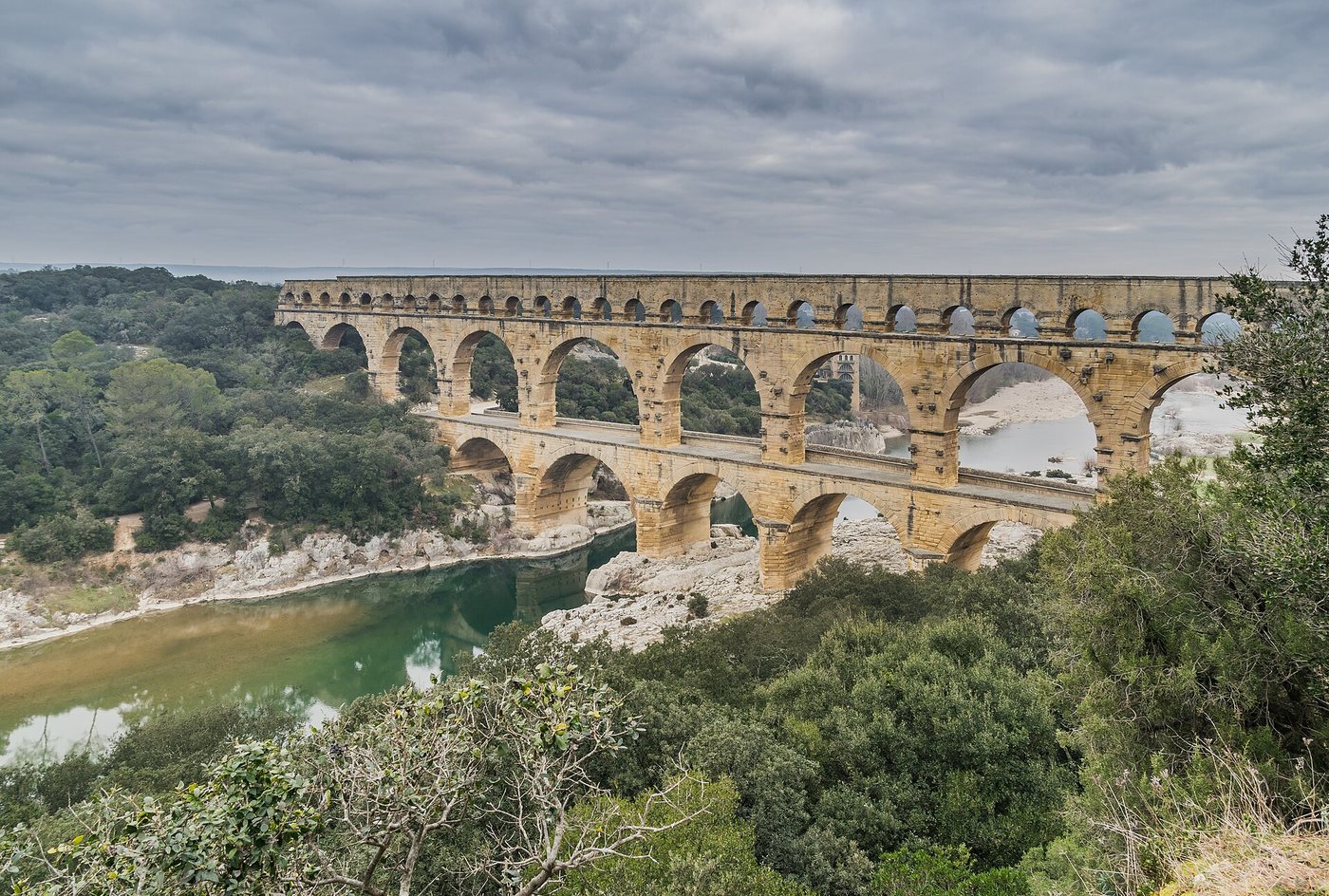 Le pont du Gard, aqueduc romain classé au patrimoine mondial