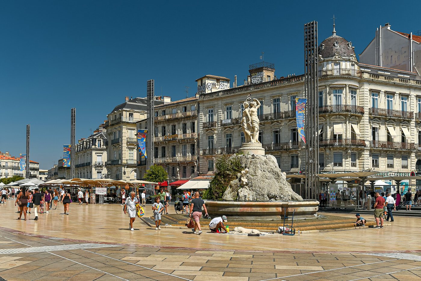 La fontaine des Trois Grâces, place de la Comédie