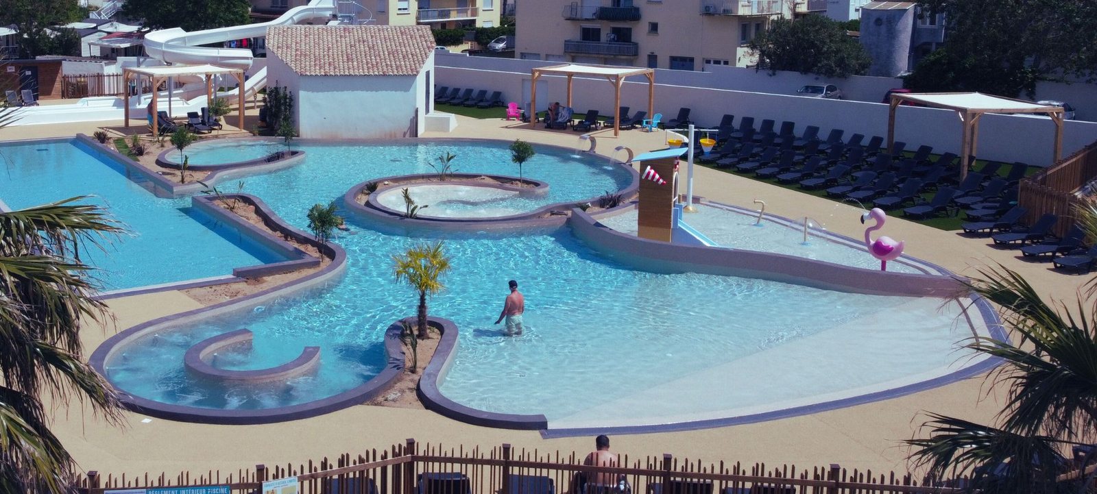 La lagune de jeux vue d'en haut